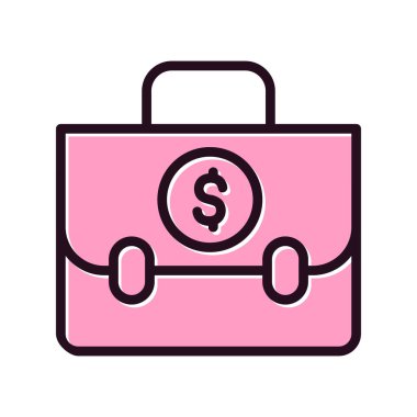 Portföy modern simgesinin vektör çizimi