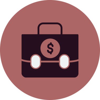 Portföy modern simgesinin vektör çizimi