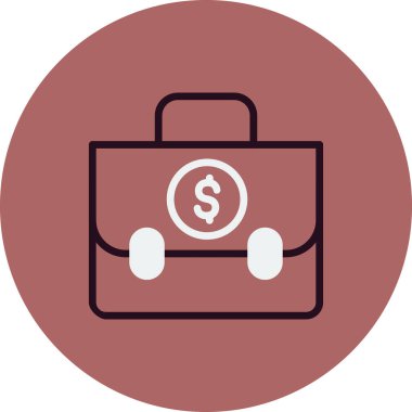 Portföy modern simgesinin vektör çizimi