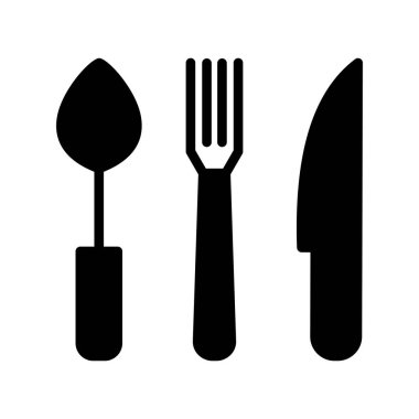 Çatal bıçak takımı simge vektör çizim