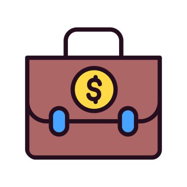 Portföy modern simgesinin vektör çizimi