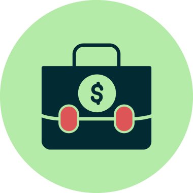 Portföy modern simgesinin vektör çizimi