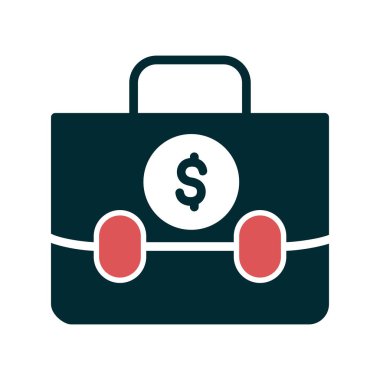 Portföy modern simgesinin vektör çizimi