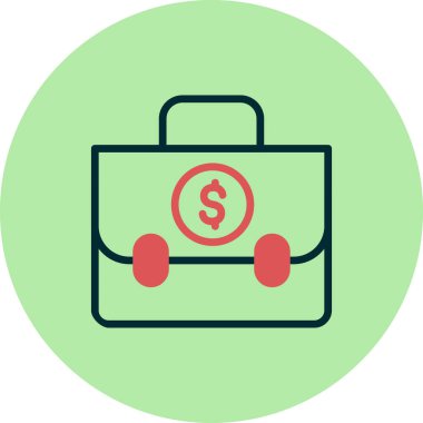 Portföy modern simgesinin vektör çizimi