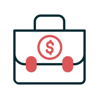 Portföy modern simgesinin vektör çizimi