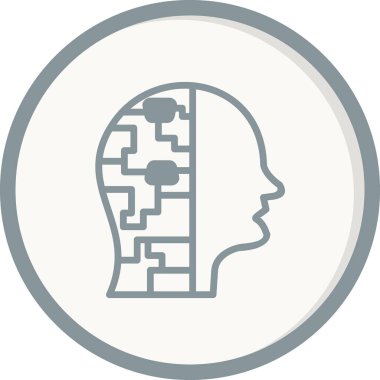 Cyborg modern simgesinin vektör illüstrasyonu