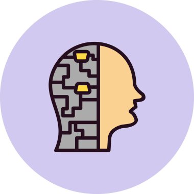 Cyborg modern simgesinin vektör illüstrasyonu