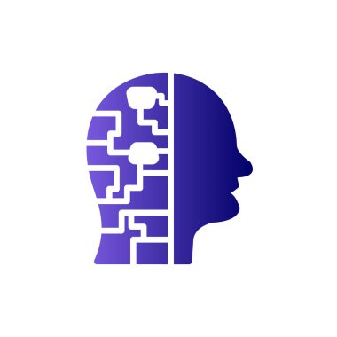 Cyborg modern simgesinin vektör illüstrasyonu