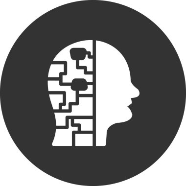 Cyborg modern simgesinin vektör illüstrasyonu