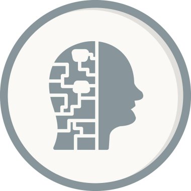 Cyborg modern simgesinin vektör illüstrasyonu