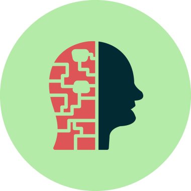 Cyborg modern simgesinin vektör illüstrasyonu