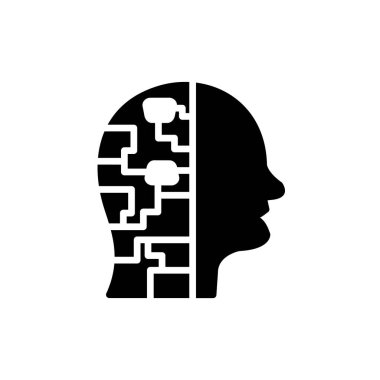 Cyborg modern simgesinin vektör illüstrasyonu