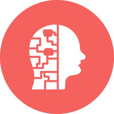 Cyborg modern simgesinin vektör illüstrasyonu