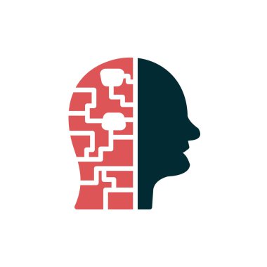 Cyborg modern simgesinin vektör illüstrasyonu