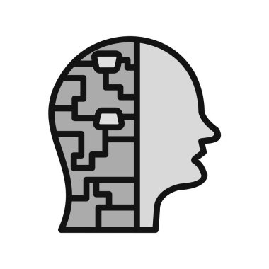 Cyborg modern simgesinin vektör illüstrasyonu