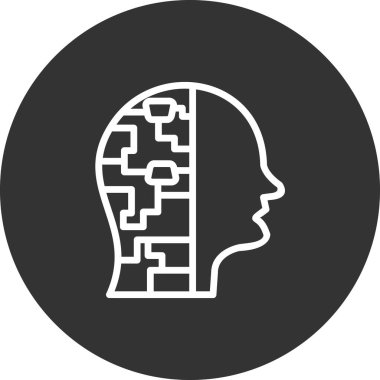 Cyborg modern simgesinin vektör illüstrasyonu