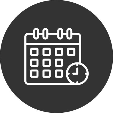 takvim vektörü ince çizgi simgesi