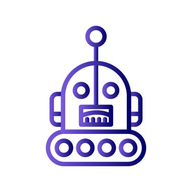 robot logo, simple vector illustration