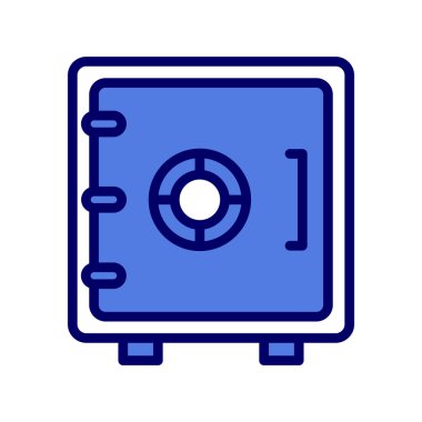 Güvenli kutu simgesi, vektör illüstrasyonu