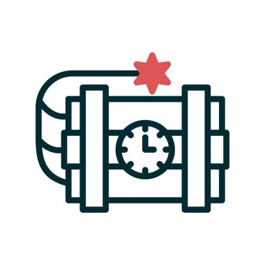 dinamit ağ simgesi, vektör illüstrasyonu 