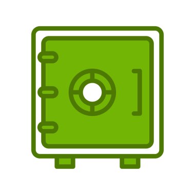 Güvenli kutu simgesi, vektör illüstrasyonu