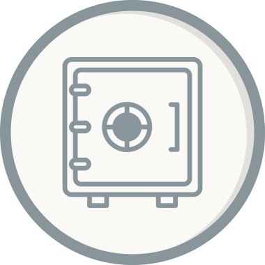 Güvenli kutu simgesi, vektör illüstrasyonu