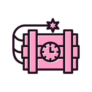 dinamit ağ simgesi, vektör illüstrasyonu 