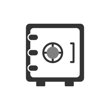 Güvenli kutu simgesi, vektör illüstrasyonu