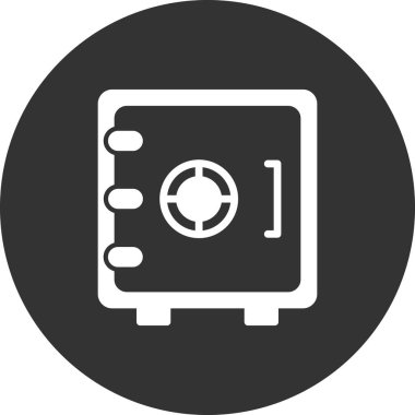 Güvenli kutu simgesi, vektör illüstrasyonu