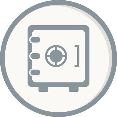 Güvenli kutu simgesi, vektör illüstrasyonu