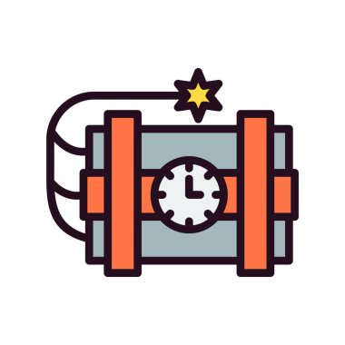 dinamit ağ simgesi, vektör illüstrasyonu 