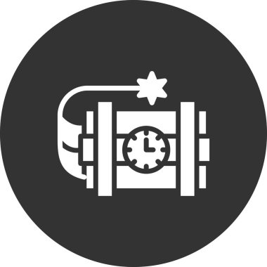 dinamit ağ simgesi, vektör illüstrasyonu 