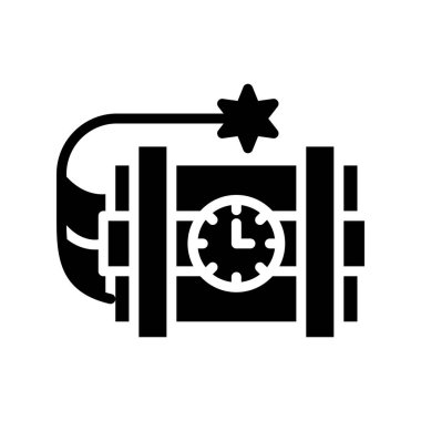 dinamit ağ simgesi, vektör illüstrasyonu 