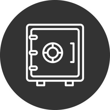 Güvenli kutu simgesi, vektör illüstrasyonu