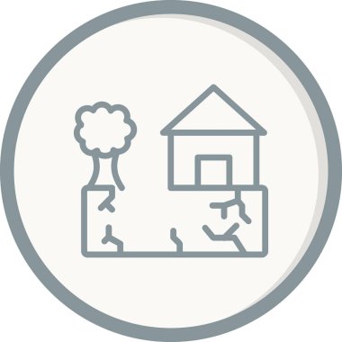 Deprem simgesi, vektör illüstrasyonu