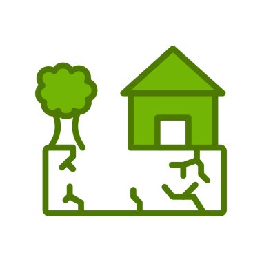 Deprem simgesi, vektör illüstrasyonu