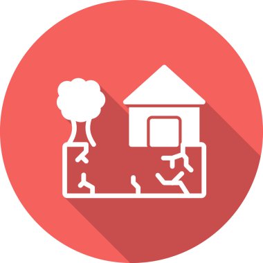 Deprem simgesi, vektör illüstrasyonu