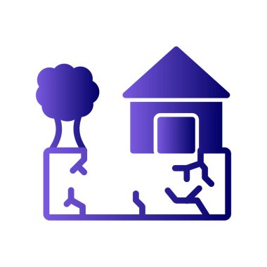 Deprem simgesi, vektör illüstrasyonu