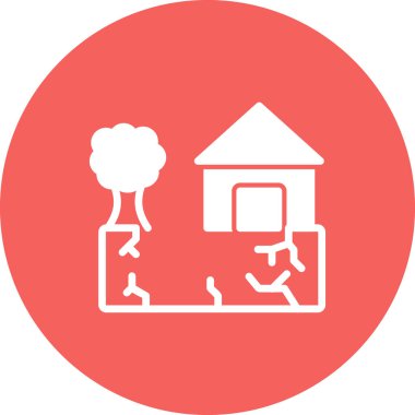 Deprem simgesi, vektör illüstrasyonu