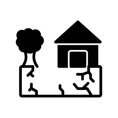 Deprem simgesi, vektör illüstrasyonu