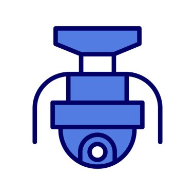 Kapalı devre kamera simgesi. Web için izleme sistemi vektör simgelerinin özet çizimi 