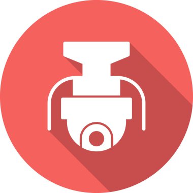 Kapalı devre kamera simgesi. Web için izleme sistemi vektör simgelerinin özet çizimi 