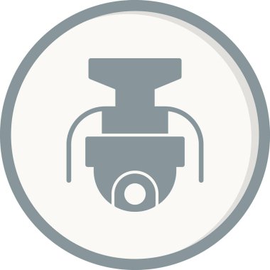 Kapalı devre kamera simgesi. Web için izleme sistemi vektör simgelerinin özet çizimi 