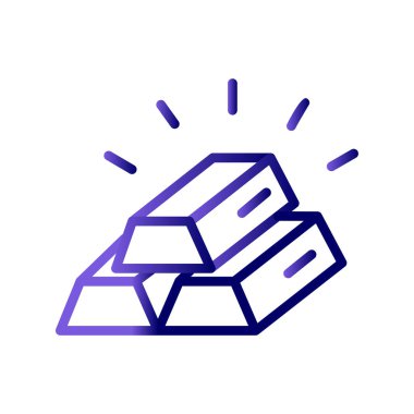 Altın Ingots simgesinin vektör çizimi