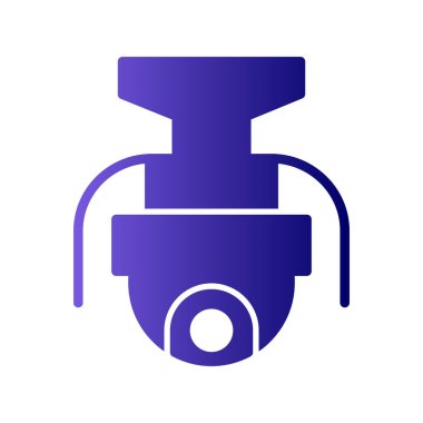 Kapalı devre kamera simgesi. Web için izleme sistemi vektör simgelerinin özet çizimi 