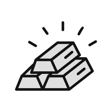 Altın Ingots simgesinin vektör çizimi