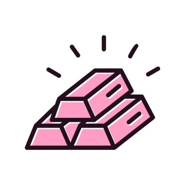 Altın Ingots simgesinin vektör çizimi