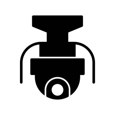 Kapalı devre kamera simgesi. Web için izleme sistemi vektör simgelerinin özet çizimi 