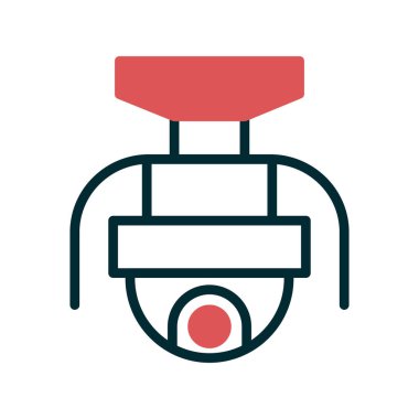 Güvenlik kamerası vektör resimleme simgesi