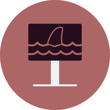 Köpekbalığı. Web simgesi basit tasarım